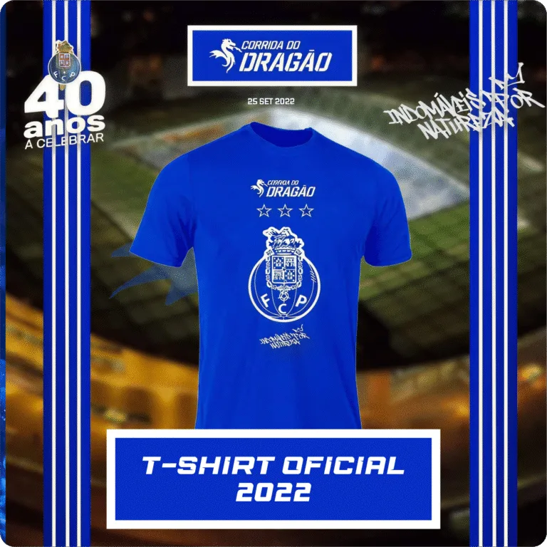 Camisa da edição 2022 da Corrida do Dragão.