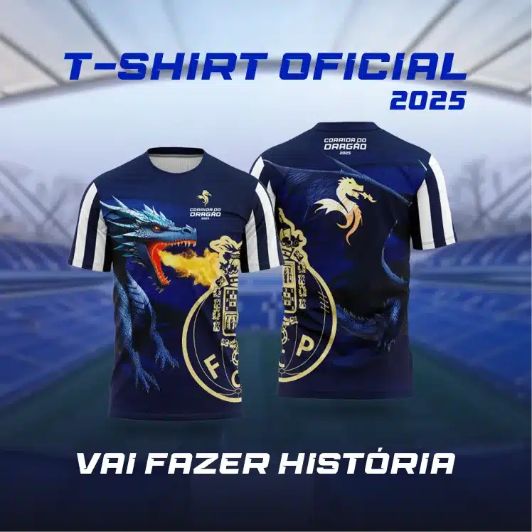 Camisa da edição 2025 da Corrida do Dragão.